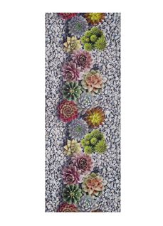 Tapis De Cuisine 52x200 Cm Gris Rectangulaire Sprinty Dessins Cactus