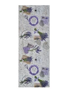 Tapis De Cuisine 52x100 Cm Violet Rectangulaire Sprinty Dessins De Lavande