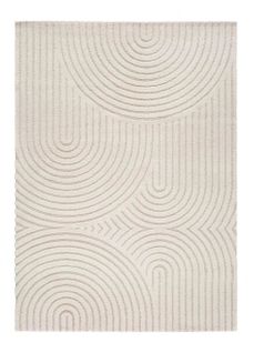 Tapis Scandinave à Relief Lina 59602 Blanc 200x290 Cm