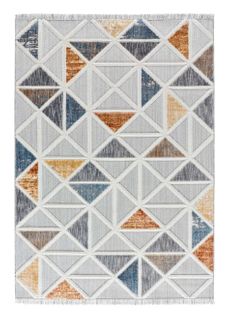 Tapis Géométrique Broadway 4840 Gris/multicolore 77x150 Cm