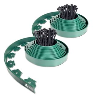 Bordure De Jardin Plastique ble 20m Avec Piquets Vert