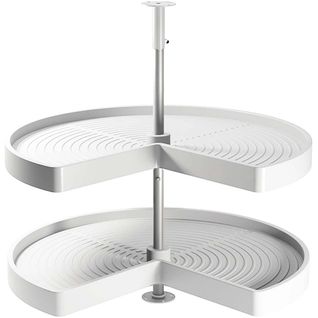 Plateau Tournant Blanc 2 Niveaux Pour Module De Cuisine Shelvo Pour Module De 80 Cm