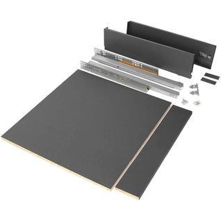 Kit Tiroir Anthracite Pour Cuisine Et Salle De Bain Vertex Module De 60 Cm - Hauteur De 9.3 Cm