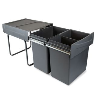 Poubelles De Recyclage Recycle Pour La Cuisine, 2 X20 L, Fixation Inférieure Et Extraction Manuel.