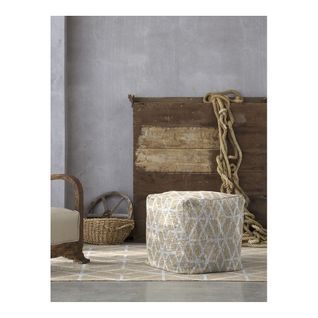 Pouf Scandinave Géométrique Beige Trico Beige 50x50x50