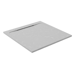 Receveur De Douche En Pierre Naturelle Extra Plat à Poser 70x70cm - Gris Marbre - Origine