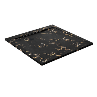 Receveur De Douche En Pierre Naturelle Extra Plat à Poser 90x90cm - Noir Marble - Origine