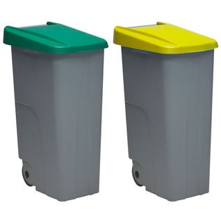 Pack De Poubelle  Recyclage Reciclo Fermé 2 X 110 L 2 Couleurs