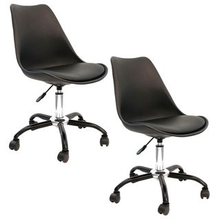 2 Chaise Avec Roues Noires