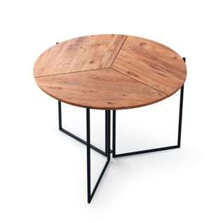 Table À Manger Ronde Avec Pieds En Métal Wellhome.