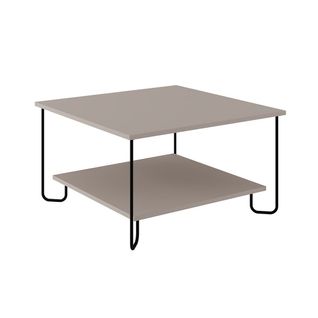 Table Basse Carrée Avec Pieds En Métal L80 Cm