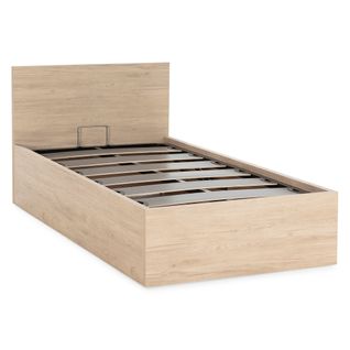 Lit coffre 90x190 cm BEST imitation chêne