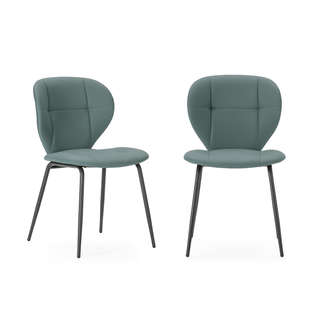 Lot De 2 Chaises Avec Pieds En Métal Noir L50 Cm