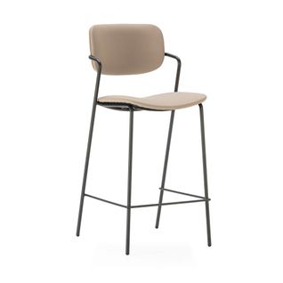 Lot De 2 Tabourets De Bar En Simili Cuir Et Métal H67cm