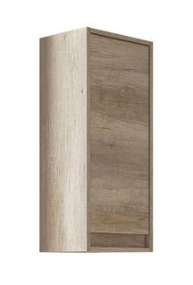 Colonne De Salle De Bain à Suspendre Cotton - L30cm - Bois Brun - Mélaminé - Livré En Kit