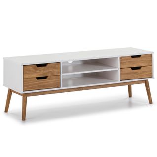 Meuble TV Java 1 Porte Et 2 Tiroir Colour Blanc, 140 Cm