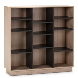 Étagère Bibliothèque Vigo 110x110 Cm , Étagère Pour Bureau, Couleur Chêne Et Gris
