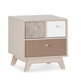 Table De Nuit Maia 3 Tiroirs Multicolores