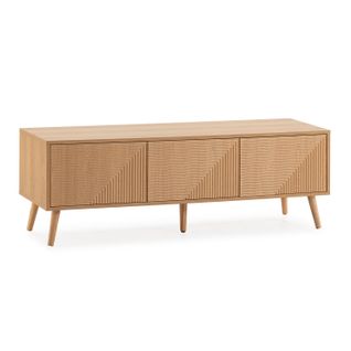 Meuble TV Telmo 3 Portes Couleur Chêne 130 Cm