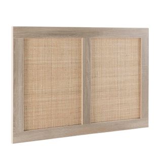 Tête De Lit Musa 95 X 60 Cm Couleur Chêne, Rotin Naturel