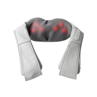 Masseur Shiatsu Rechargeable Fonction Chaleur, 2 Têtes Rotatives Bidirectionnelles, 3 Vitesses, Pour