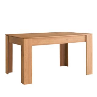 Table à Manger Extensible En Bois Naturel 140x74