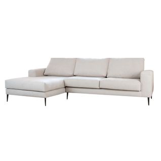 Canapé D'angle Textile Beige 305x105
