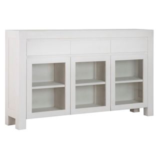 Buffet En Bois Massif Blanc 147x86