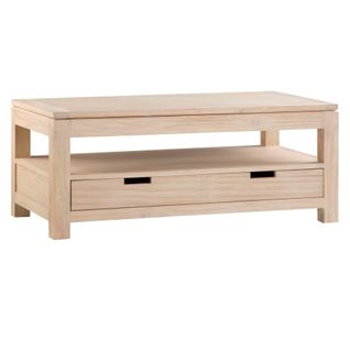 Table Basse Relevable En Bois Couleur Naturelle