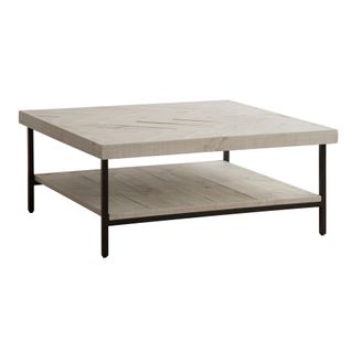 Table Basse En Bois Massif Et Métal - Blanc Wild