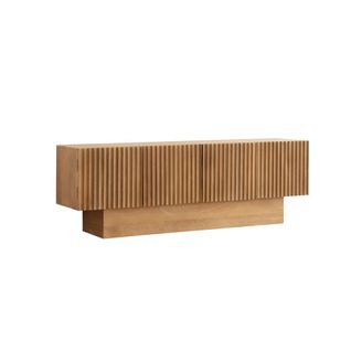 Meuble TV En Bois Massif Naturel 184x60