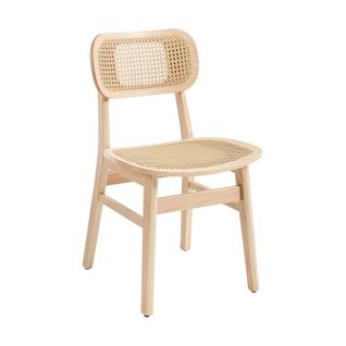 Chaise Madera Maciza Y Fibras Naturales Naturel 47x78