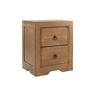 Table De Chevet En Bois Massif Nogal Ambre (mct-g03) 50x60