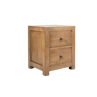 Table De Chevet En Bois Massif Nogal Ambre (mct-g03) 50x60