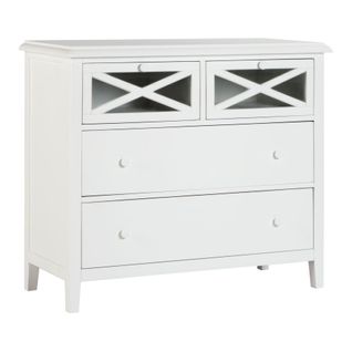 Commode En Bois Massif Blanc 100x87