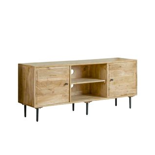 Meuble TV En Bois Massif Naturel 150x61