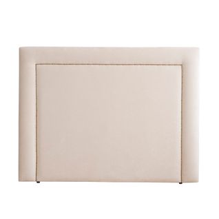 Tête De Lit Tapissée En Bois Beige 160x120