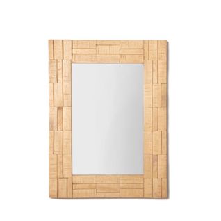 Miroir Mural Rectangulaire 60x45 En Bois De Manguier Nicole