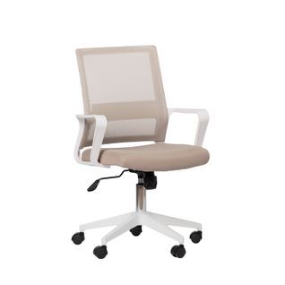 Chaise De Bureau En Plastique Beige 60x95cm