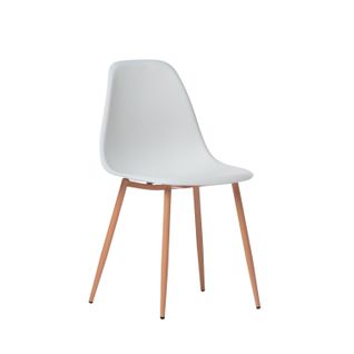 Chaise De Salle à Manger En Plastique Blanc 45x80cm