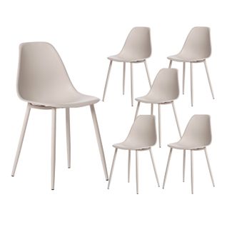 Chaise De Salle à Manger En Plastique Beige 45x80cm