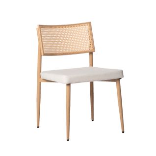 Chaise De Salle à Manger En Fibre Synthétique Beige 48x79cm