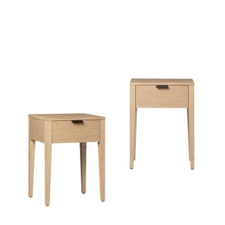 Table De Chevet 1 Tiroir En Bois Naturel 45x60cm