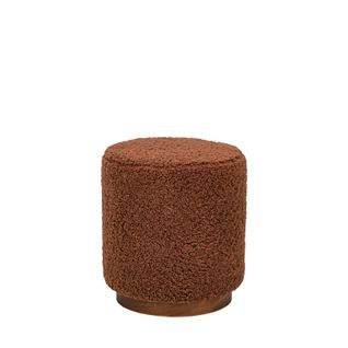 Pouf En Revêtement En Moutonnet Terre Cuite 35x42cm