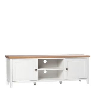 Meuble TV En Laqué Blanco-natural 150x55cm