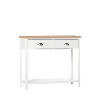 Table Console En Laqué Blanco-natural 100x85cm