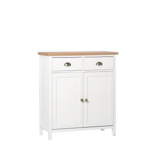 Table Console En Laqué Blanco-natural 85x95cm