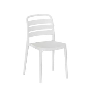 Chaise D'extérieur En Plastique Blanc 42x80cm