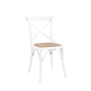 Chaise De Salle à Manger En Bois Blanc Décapé 50x88cm