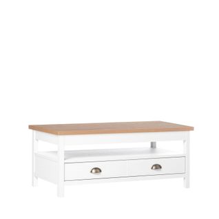 Table Basse Relevable En Laqué Naturel 100x45cm